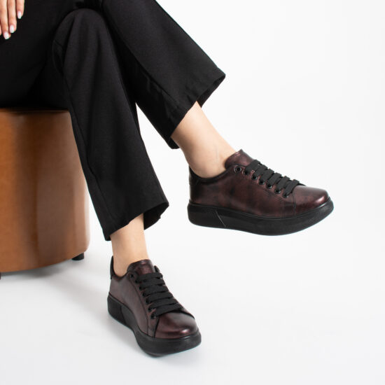 Zapatillas casual de mujer de piel - Piel