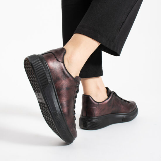 Zapatillas casual de mujer de piel - vista lateral