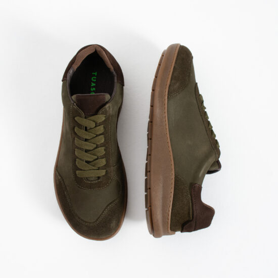 Zapatillas barefoot para hombre de piel natural - vista lateral