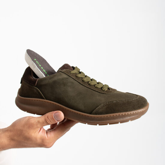 Zapatillas barefoot para hombre de piel natural - detalle