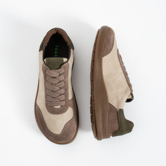 Zapatillas barefoot para hombre de piel natural - vista lateral