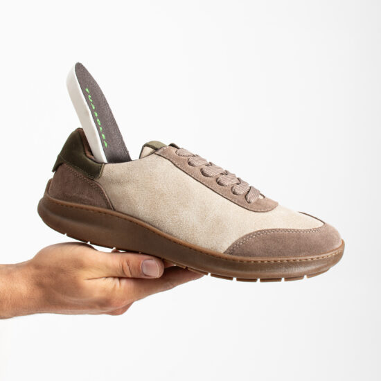 Zapatillas barefoot para hombre de piel natural - detalle
