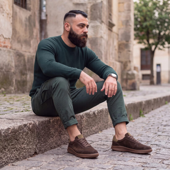 Zapatillas barefoot para hombre de piel natural - Marrón
