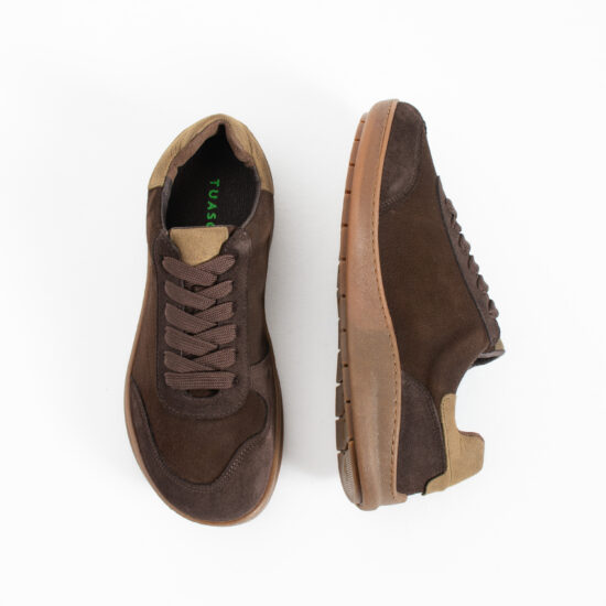 Zapatillas barefoot para hombre de piel natural - vista lateral