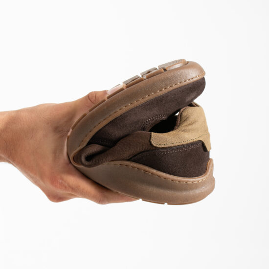 Zapatillas barefoot para hombre de piel natural - detalle