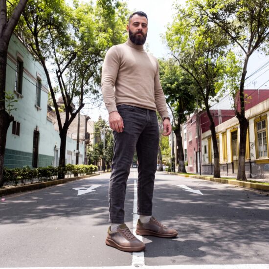 Zapatillas barefoot para hombre de piel natural - Gris