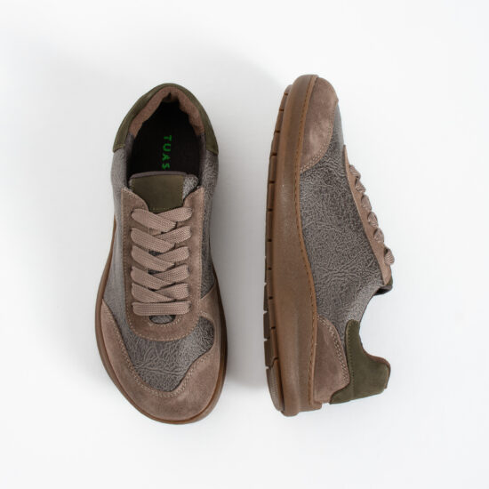 Zapatillas barefoot para hombre de piel natural - vista lateral