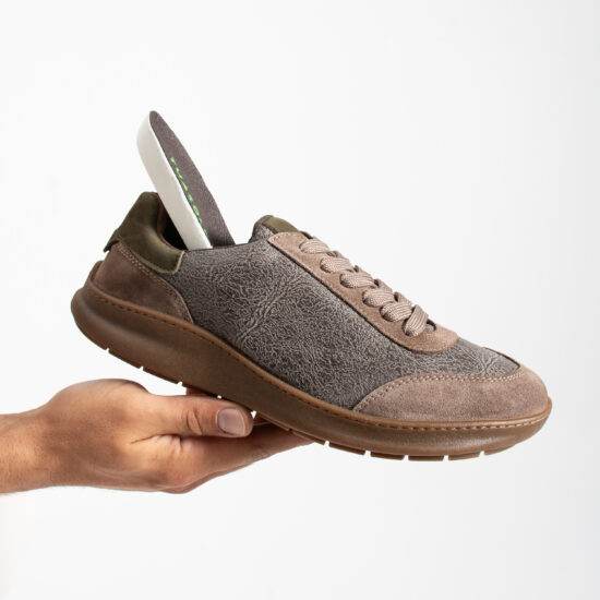 Zapatillas barefoot para hombre de piel natural - detalle